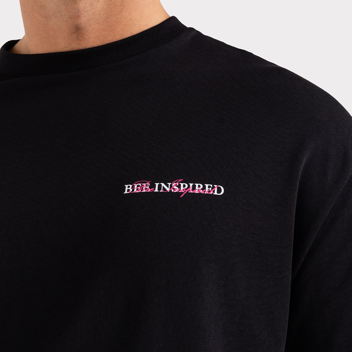 Stach Long Sleeve T-Shirt - Black/Pink